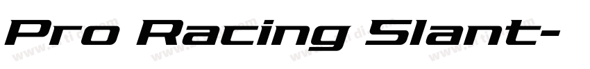 Pro Racing Slant字体转换